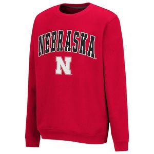 Nebraska Huskers Colosseum Red Kids Youth Boys Campus Crewneck Sweatshirt XL